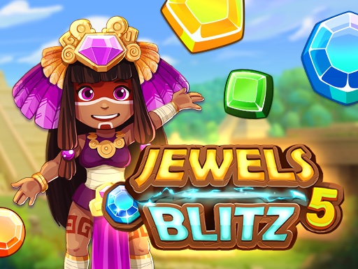 Jewels Blitz 5 - Match-3 puzzle strategy game with gem matching challenges